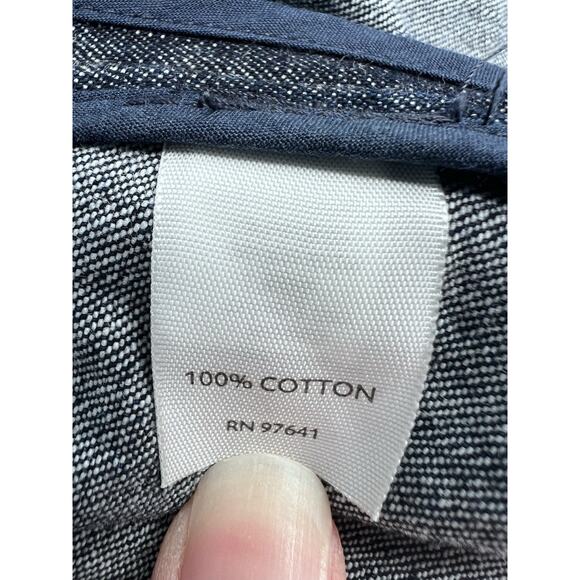 J.Jill Women's Jacket Size 10 Blue Denim Jean Long Sleeve Button Up Dark Wash - Picture 5 of 10